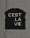 Smanicato in maglia - C'est la vie Black