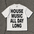 T-shirt - House Music All Day Long White