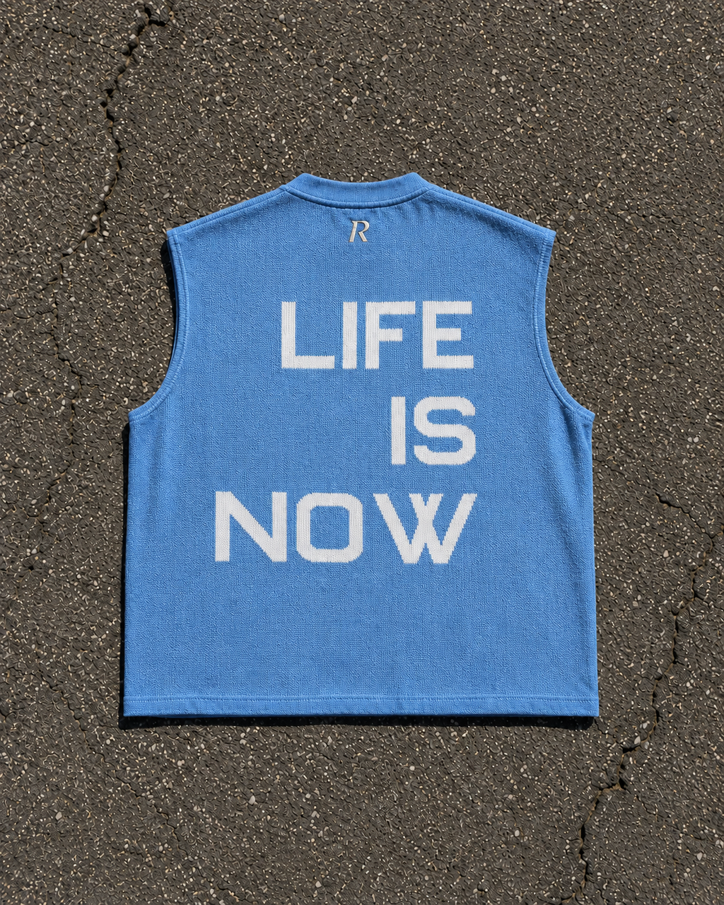 Smanicato in maglia - Life is Now Light Blue