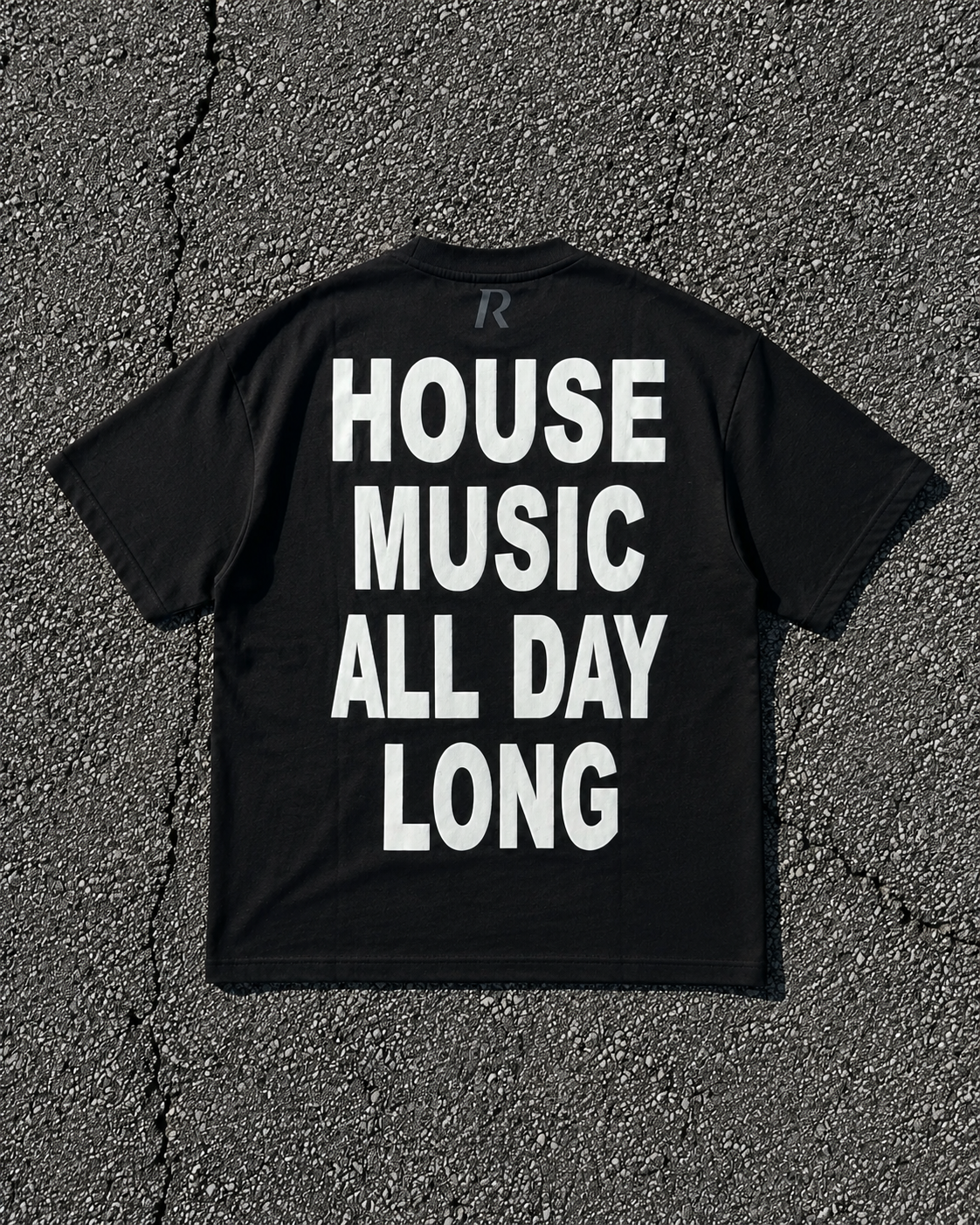 T-shirt - House Music All Day Long Black