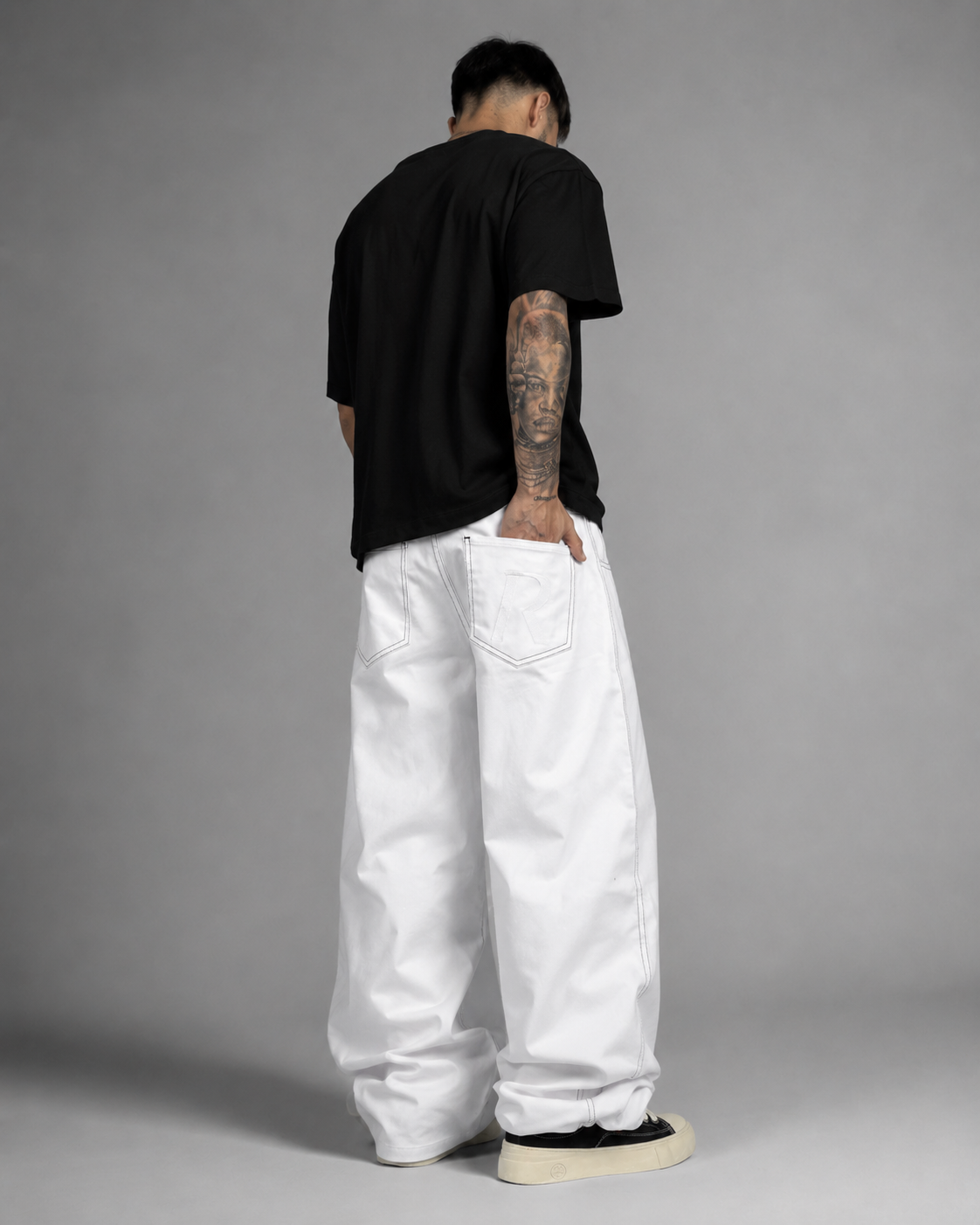 Jeans - Balloon White e Black